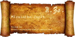 Mizsialko Zsolt névjegykártya
